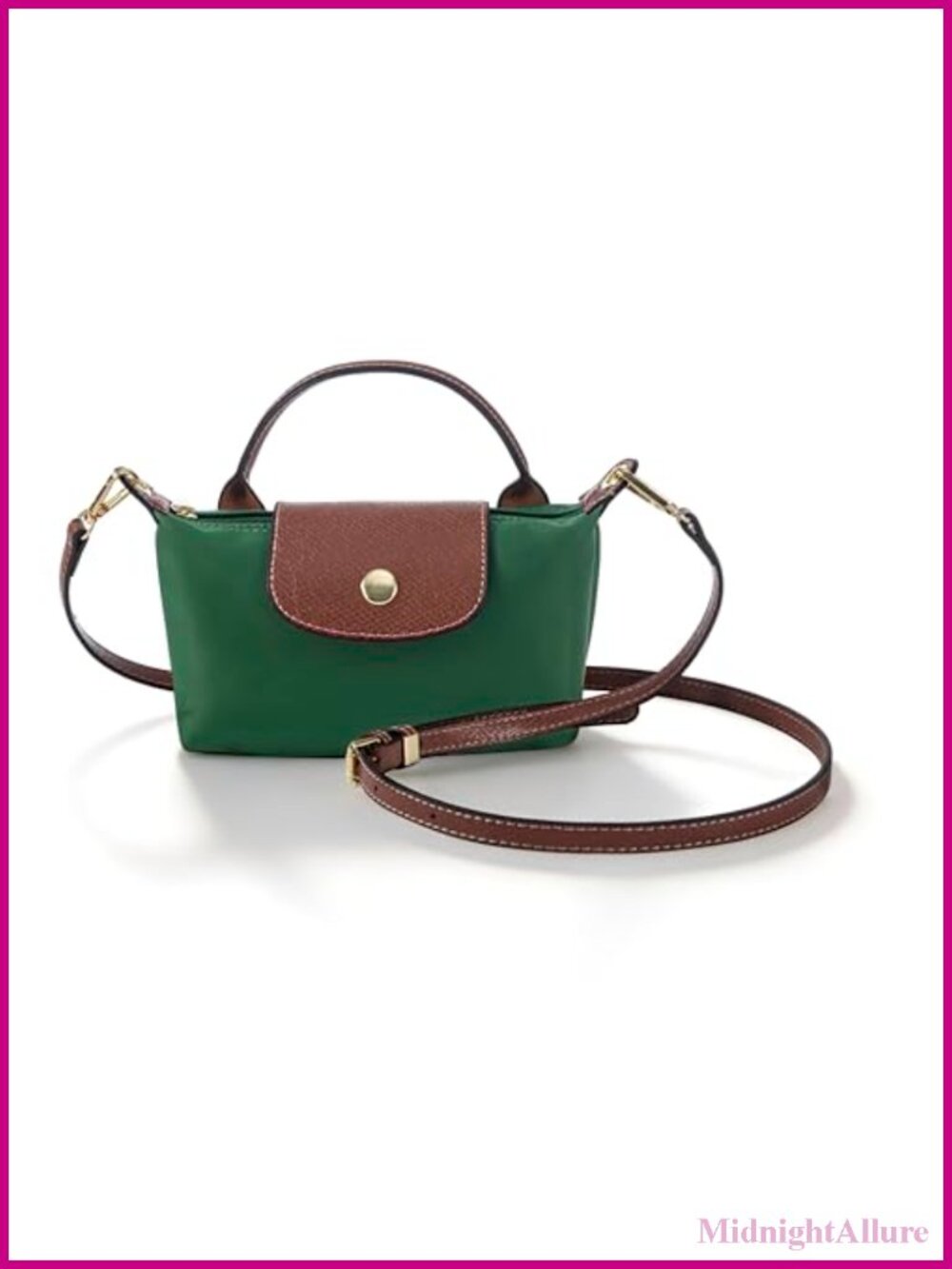 Mini Crossbody Bag Waterproof Nylon Adjustable Strap Shoulder Handbag